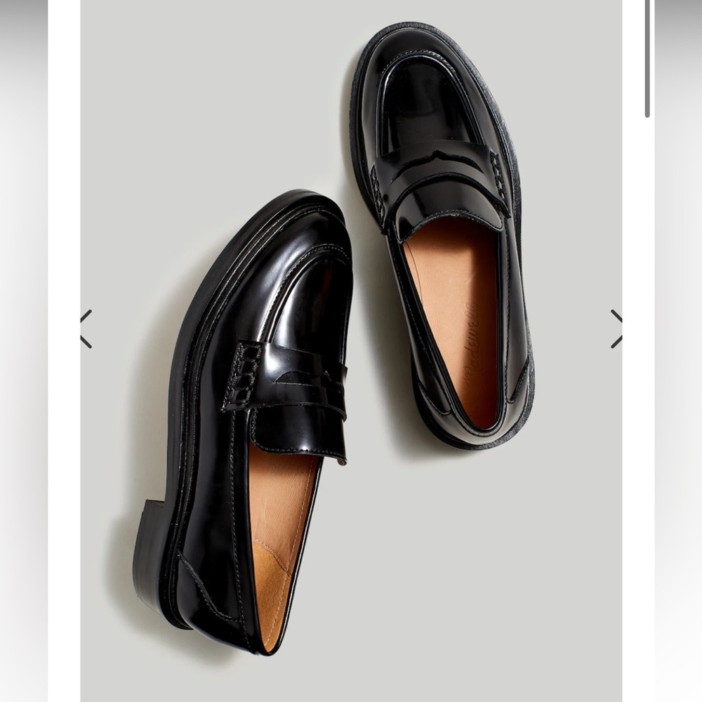 Vernon Black Leather Penny Loafer